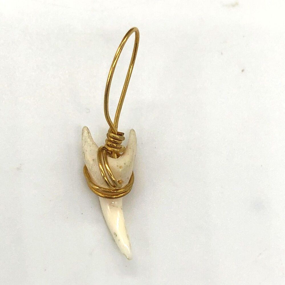 Shark Tooth Necklace Pendant with Copper (No Chain)
